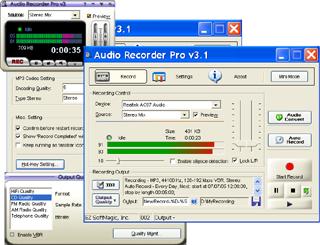 Click to view Audio Recorder Pro 3.80 screenshot